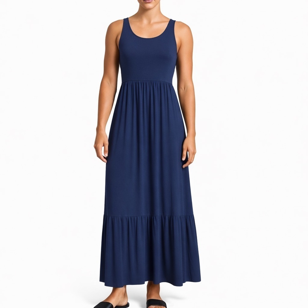 NWT LC Lauren Conrad Blue Sleeveless Maxi Dress